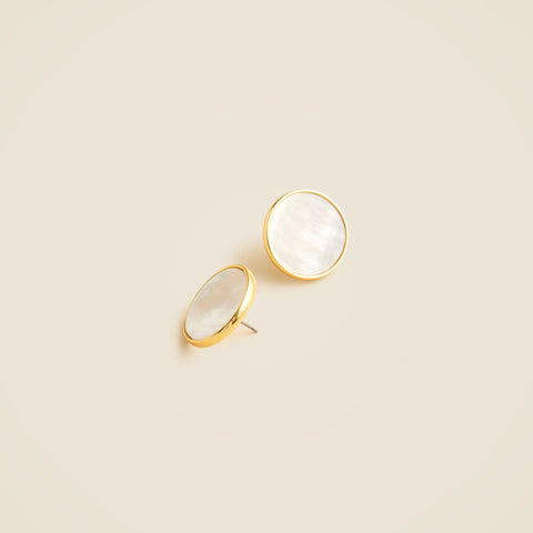 Mother-of-pearl stud earrings