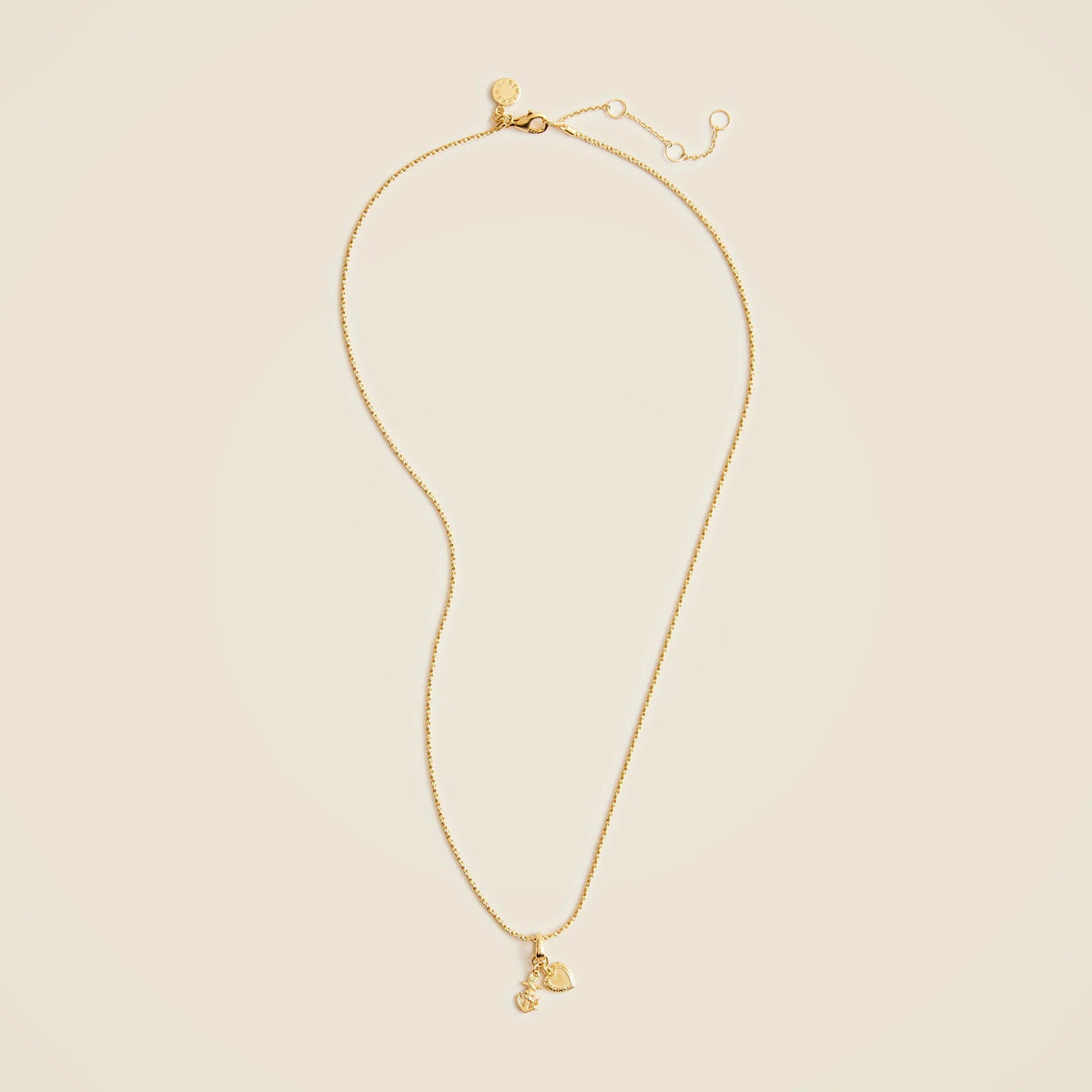 Gold vermeil heart charm necklace
