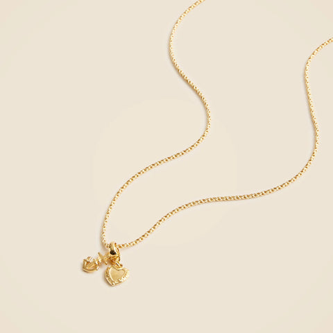 Gold vermeil heart charm necklace