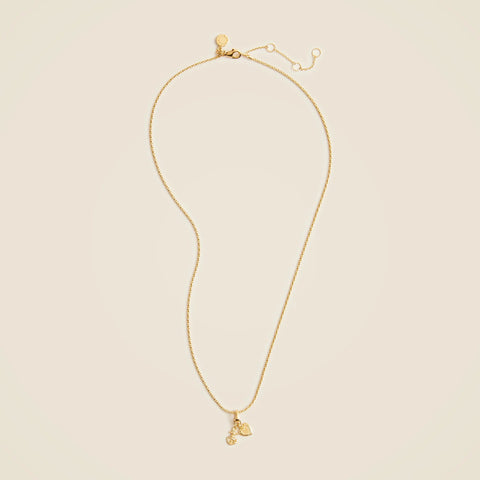 Gold vermeil heart charm necklace