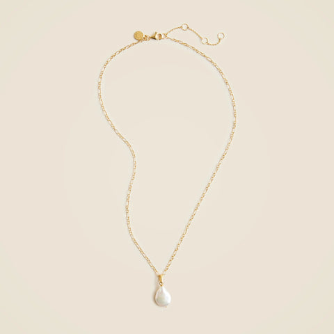 Gold vermeil freshwater pearl necklace