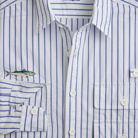 Atlantic Coastal Supplies X J.Crew cotton poplin fishing shirt