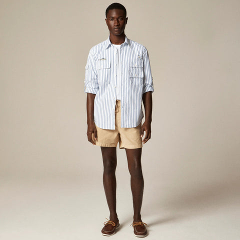 Atlantic Coastal Supplies X J.Crew cotton poplin fishing shirt