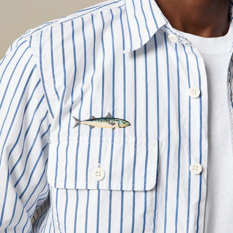 Atlantic Coastal Supplies X J.Crew cotton poplin fishing shirt