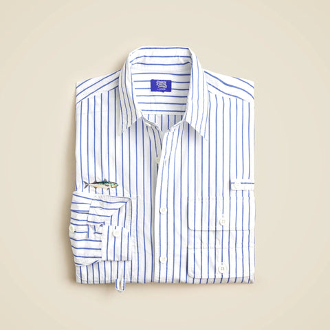 Atlantic Coastal Supplies X J.Crew cotton poplin fishing shirt
