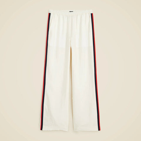 Stratus side-stripe pant in textured satin