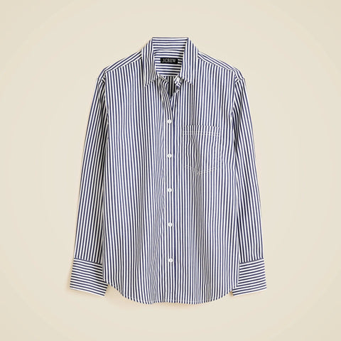 Petite Garçon classic shirt in striped cotton poplin