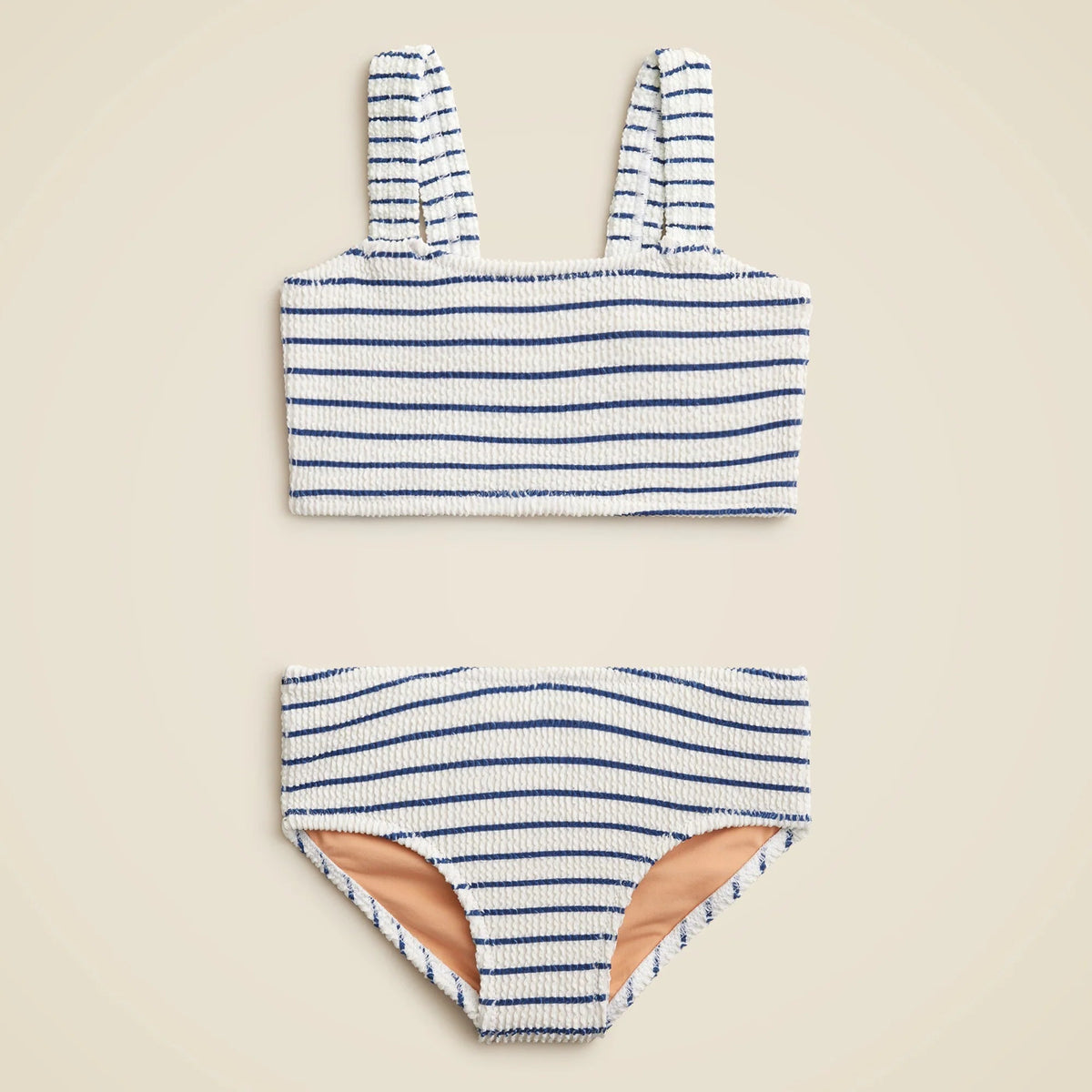 Girls' smocked two-piece swimsuit