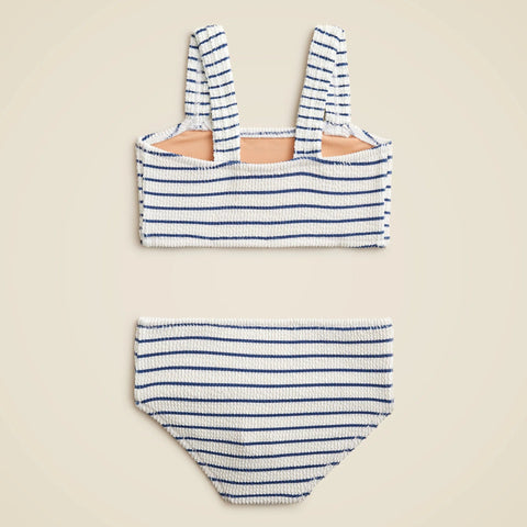 Girls' smocked two-piece swimsuit