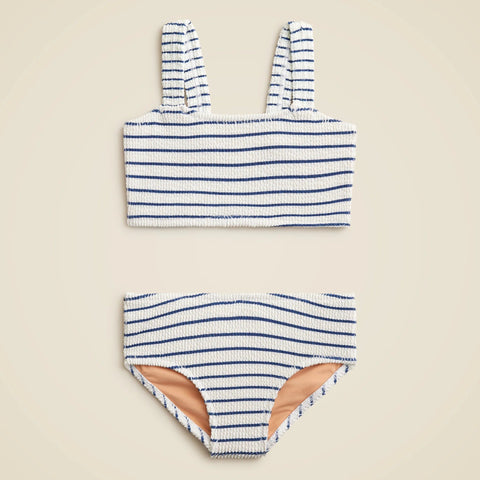 Girls' smocked two-piece swimsuit