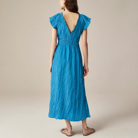 Palermo dress in viscose-blend crinkle