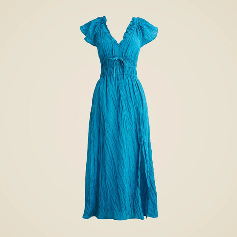 Palermo dress in viscose-blend crinkle