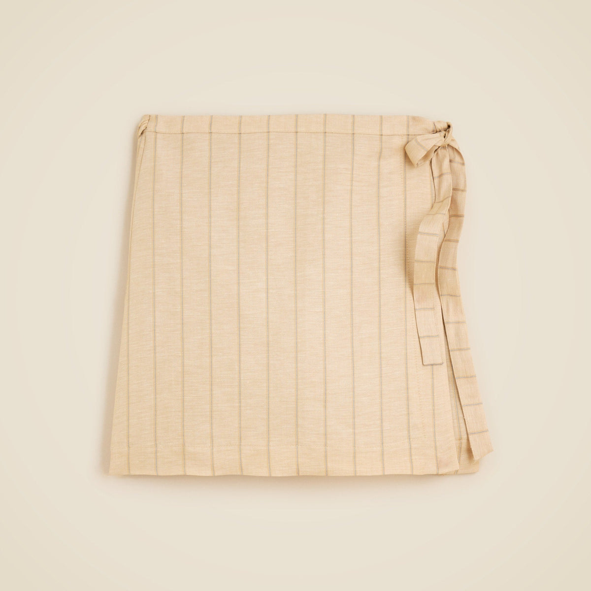 Wrap skirt in striped linen blend