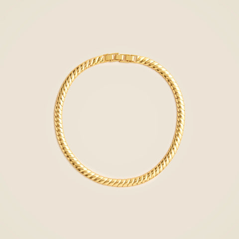 Snake chain collar necklace