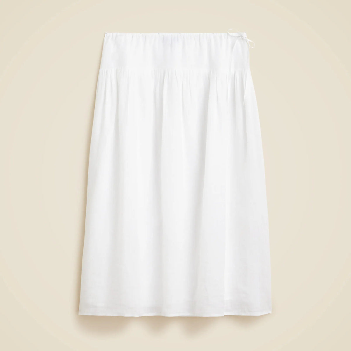 Side-tie skirt in ramie