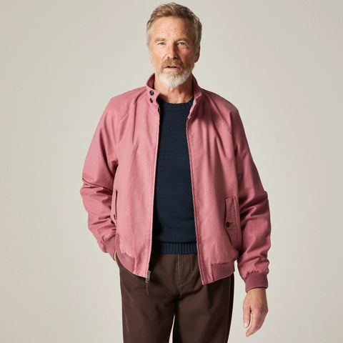 Garment-dyed Harrington jacket