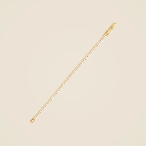 Teardrop cubic zirconia bezel-set tennis bracelet