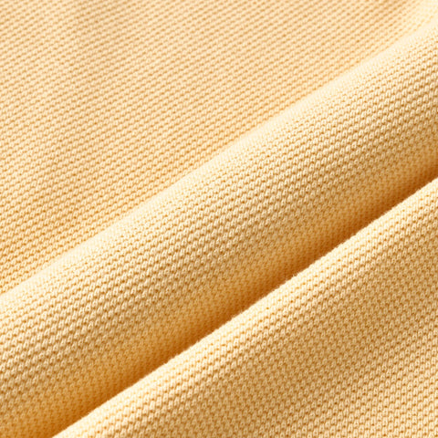 Long-sleeve macropiqué cotton T-shirt