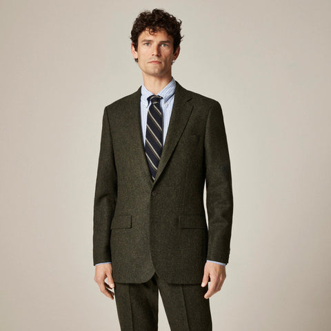 Ludlow Slim-fit suit jacket in English donegal wool tweed