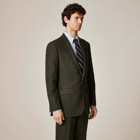 Ludlow Slim-fit suit jacket in English donegal wool tweed