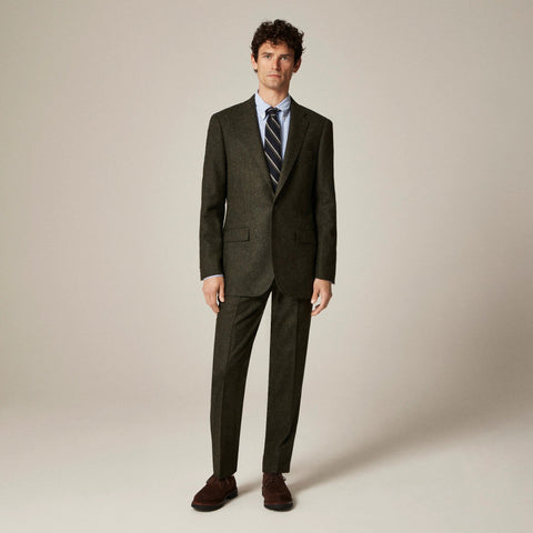 Ludlow Slim-fit suit jacket in English donegal wool tweed