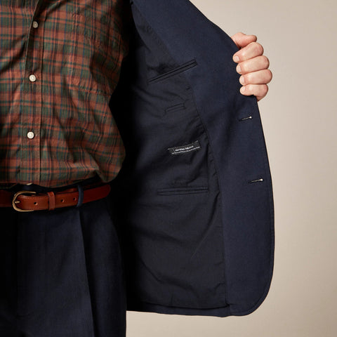 Relaxed-fit suit jacket in garment-dyed Italian cotton twill