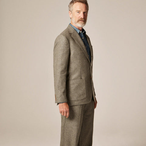 Relaxed-fit suit jacket in English merino wool