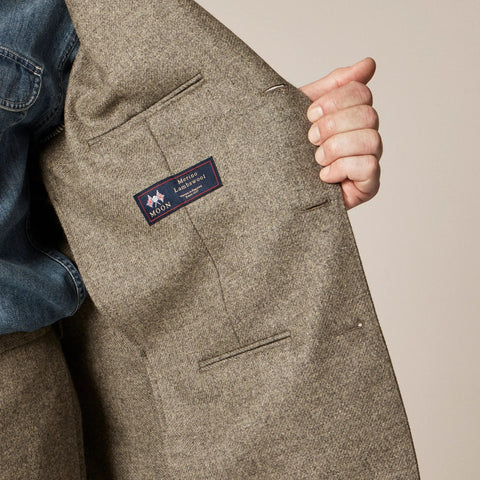 Relaxed-fit suit jacket in English merino wool