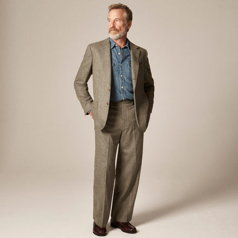 Relaxed-fit suit pant in English merino wool