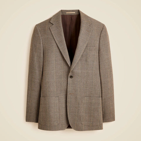 Blazer in English cotton-wool blend twill