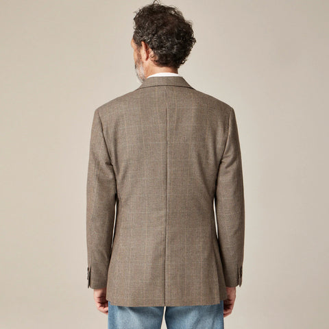 Blazer in English cotton-wool blend twill