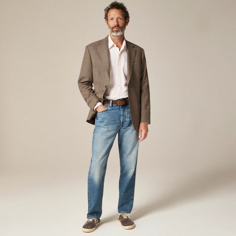 Blazer in English cotton-wool blend twill