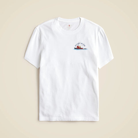 Vintage-wash cotton "Old-Fashioned" graphic T-shirt