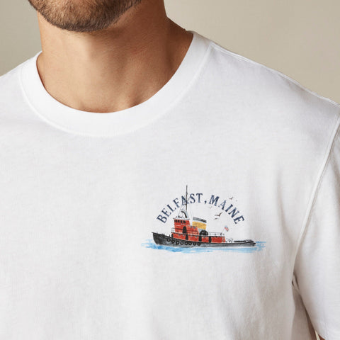 Vintage-wash cotton "Old-Fashioned" graphic T-shirt