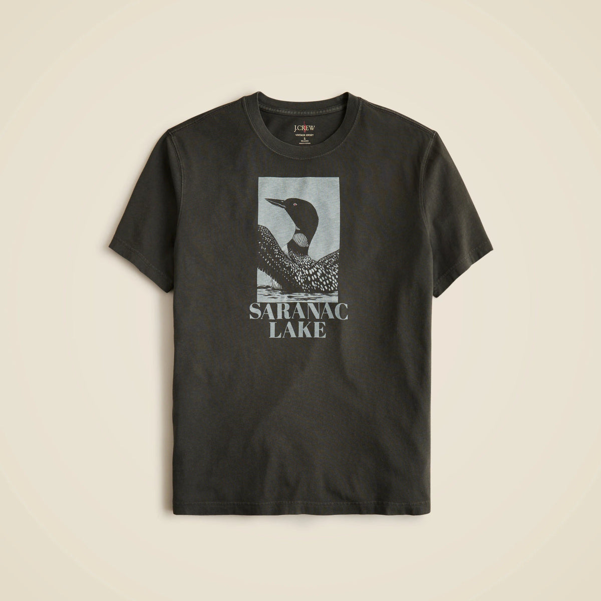 Vintage-wash cotton "Powder Day" graphic T-shirt