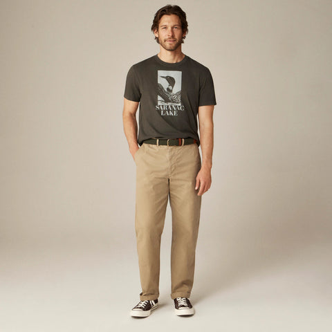 Vintage-wash cotton "Powder Day" graphic T-shirt