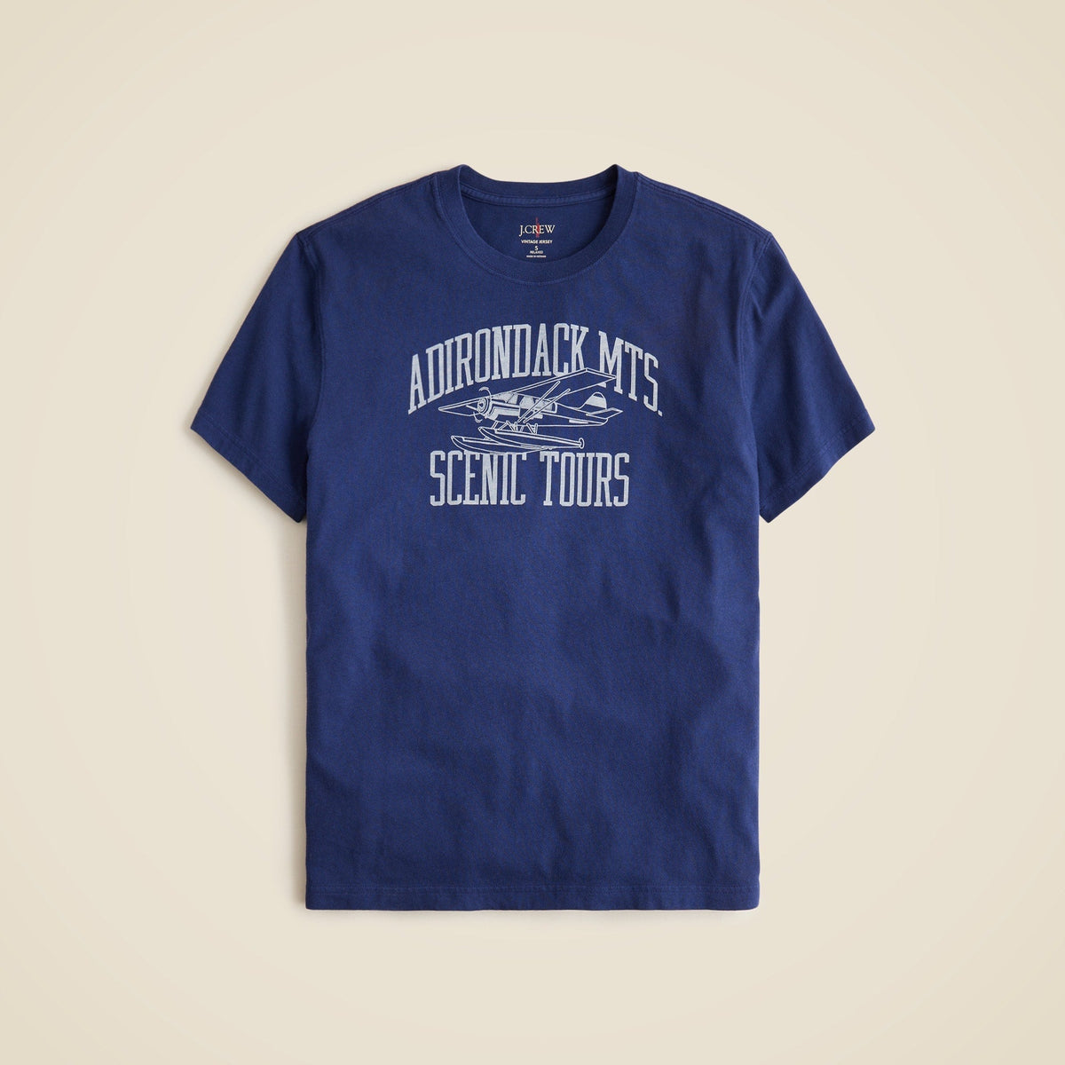Vintage-wash cotton "Adirondacks" graphic T-shirt