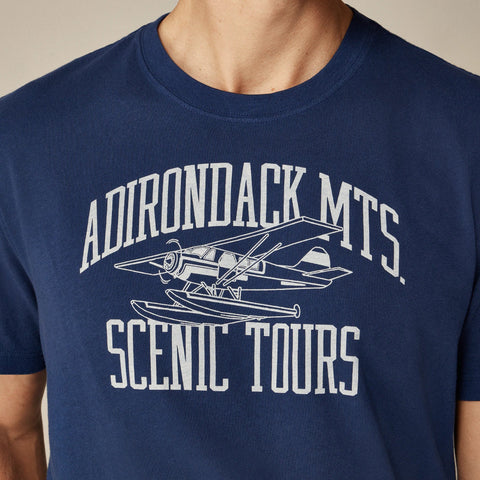 Vintage-wash cotton "Adirondacks" graphic T-shirt