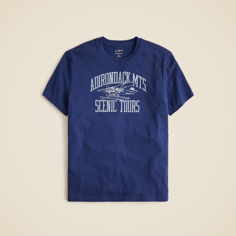 Vintage-wash cotton "Adirondacks" graphic T-shirt