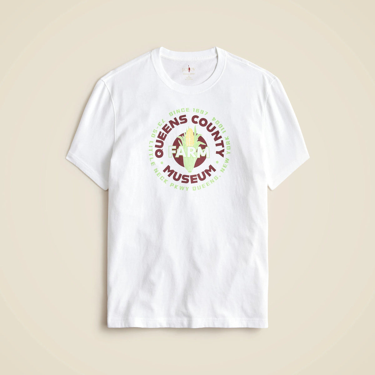 Vintage-wash cotton "Queens" graphic T-shirt