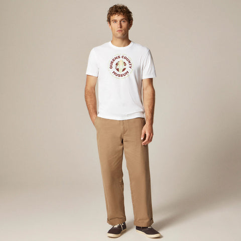 Vintage-wash cotton "Queens" graphic T-shirt