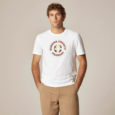 Vintage-wash cotton "Queens" graphic T-shirt