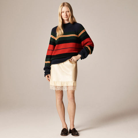 1988 Rollneck™ sweater in cotton rugby stripe