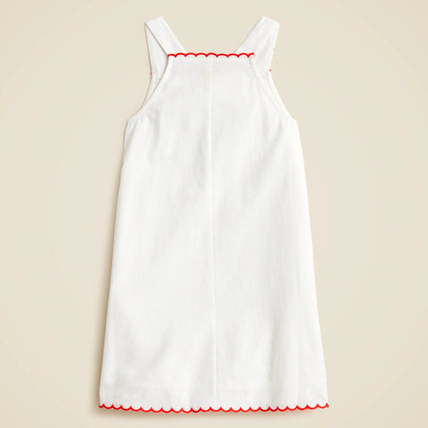 Girls' firework dress in linen-cotton blend
