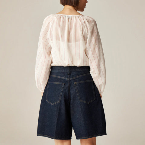 Denim trouser short