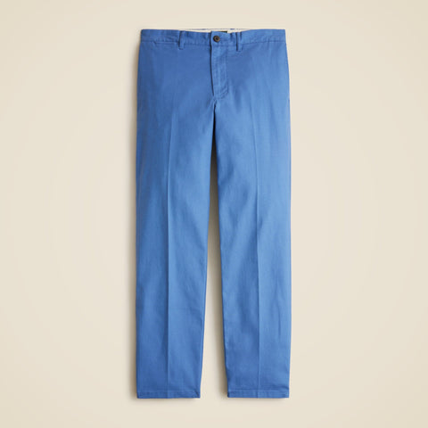 Straight-fit creased stretch cotton-blend twill trouser