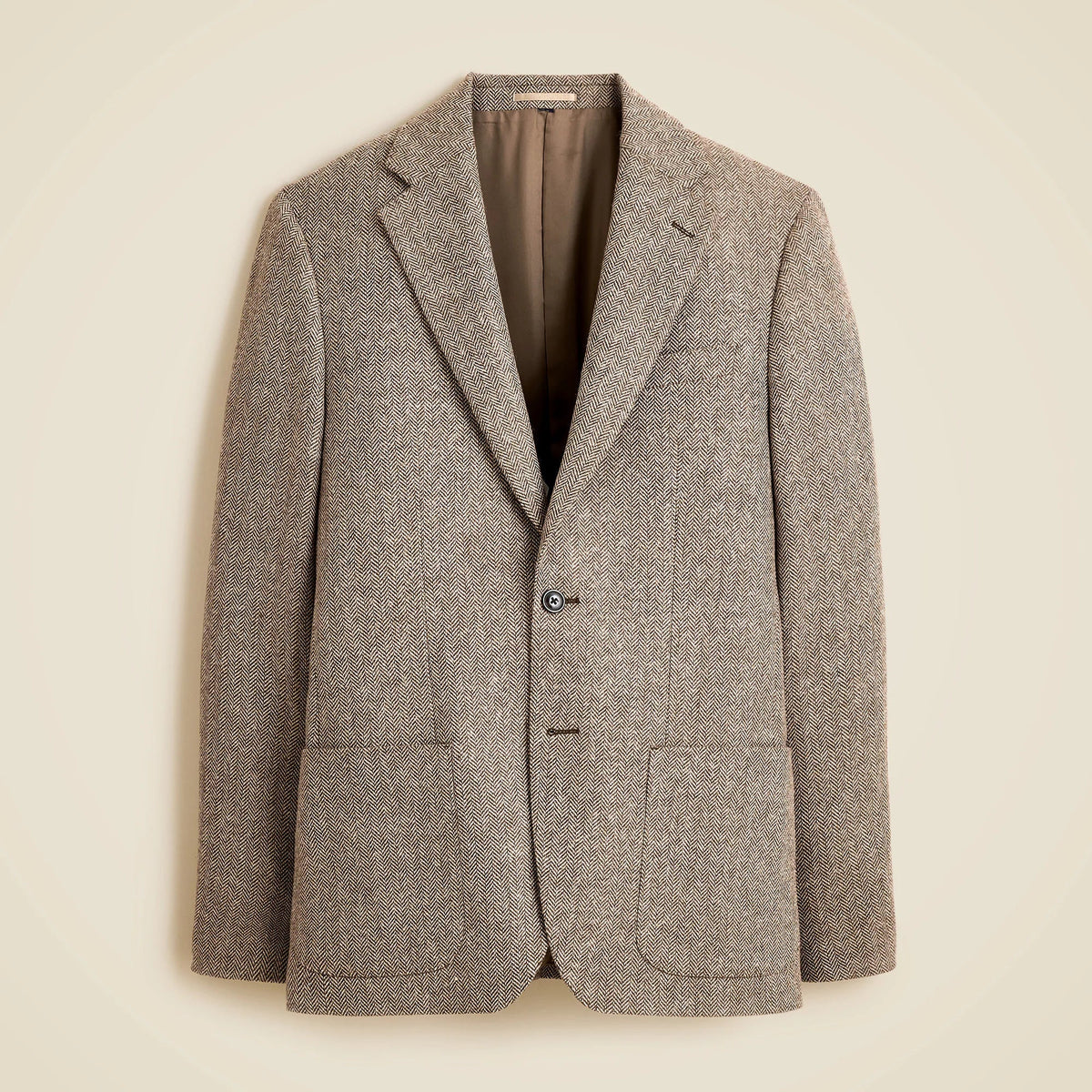 Blazer in English cotton-wool blend herringbone