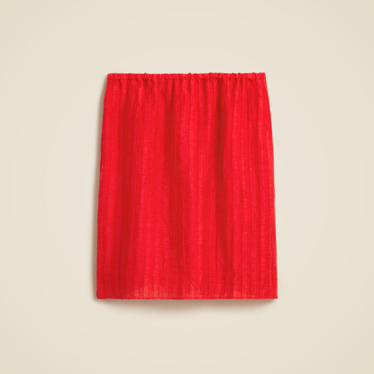 Textured linen-blend skirt