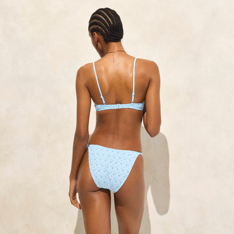 Eyelet balconette underwire bikini top