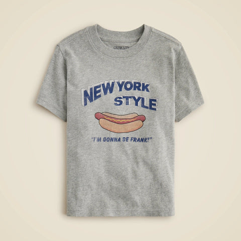Kids' short-sleeve NYC hot dog graphic T-shirt